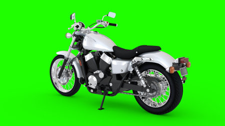 two wheeler superbike with green backgroundの写真素材