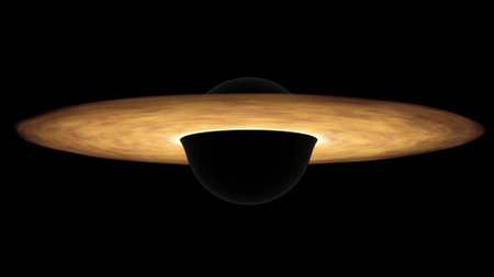 blackhole with black backgroundの写真素材