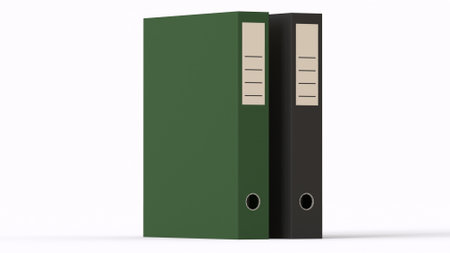 File Folders with white backgroundの写真素材