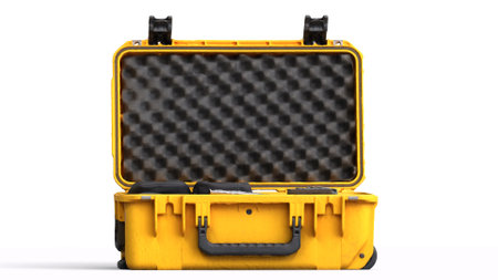 equipment case with white background