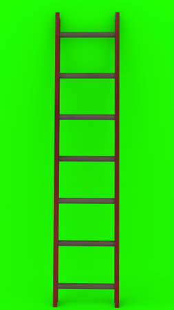 Ladder with green backgroundの写真素材