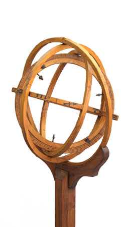 spherical astrolabe with white background