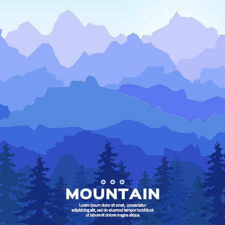 View of blue mountains .Mountain landscape.のイラスト素材