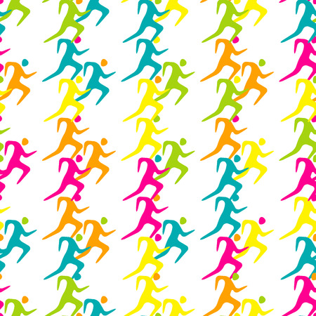 Running man, people -  silhouette  icon. Letâs Run. Simple symbol of run isolated on a white background . Vector Illustration.のイラスト素材