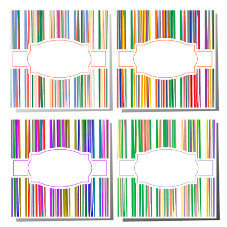 Frame with line stripes. Vector illustration. Stylish abstract frameのイラスト素材