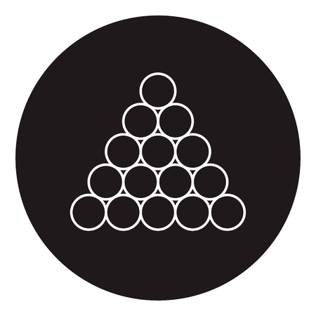 Billiard/pool balls icon triangle â Vector illustrationのイラスト素材
