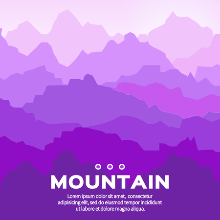 View of blue mountains reflected in the water.Mountain  landscape.のイラスト素材