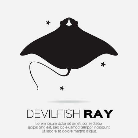 Devil Fish Ray Vector Silhouette Of Sea Creatures のイラスト 素材 ストックフォト 写真素材のstock Foto ストックドットフォト