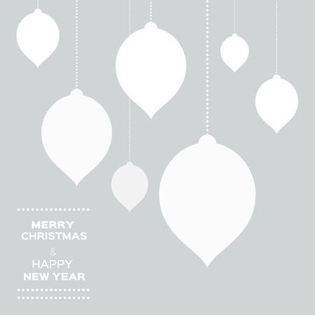 Merry Christmas Abstract background with ball,garland - tree decorations. Xmas ornaments.のイラスト素材