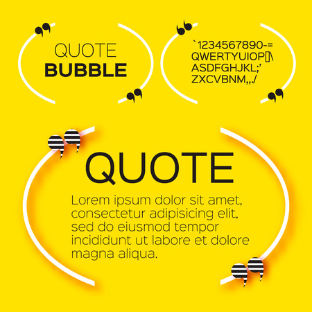 Quote bubble. Empty Citation text box template. Quote blank.のイラスト素材