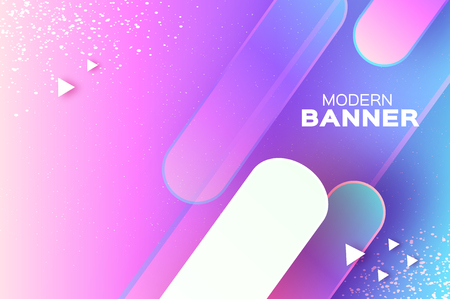 Holographic geometry background. Layered shapes composition. Dynamic line. Space for text. Vectorのイラスト素材