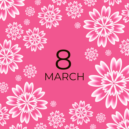 Happy Women's Day. 8 March Spring Flower. Frame space for text.の写真素材