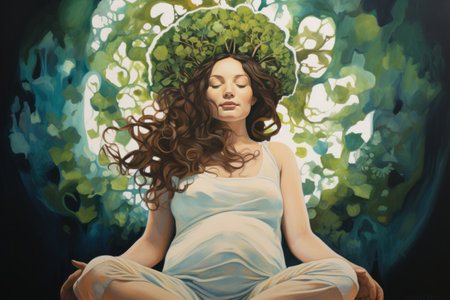 Earth day, pregnant woman, Happy earth day, Happy mother's dayの素材