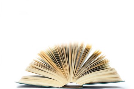 The book a fan on white backgroundの写真素材