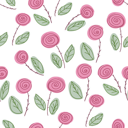 Seamless vintage floral texture. Endless rose patternのイラスト素材