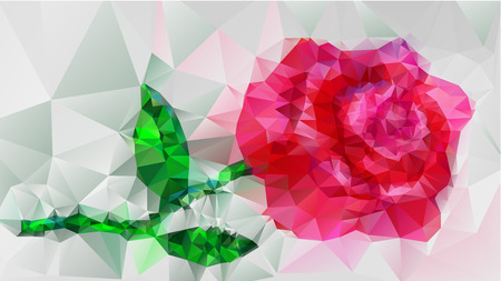 Â a triangular style rose on greyのイラスト素材