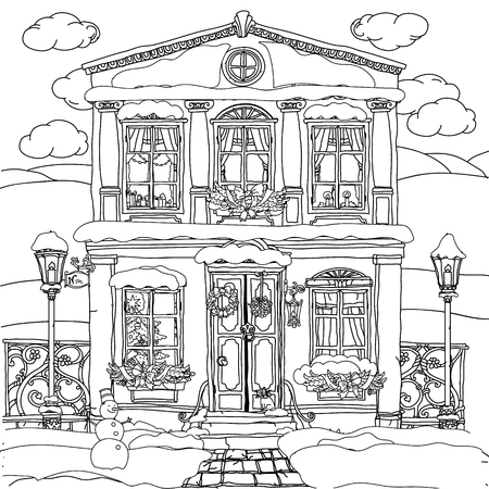 coloring book antistress style pictureのイラスト素材