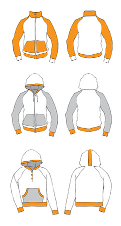 Clothing with a hood.   illustrationのイラスト素材