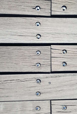 A close up on a wooden Deck for backgrounds backdrops or copy space