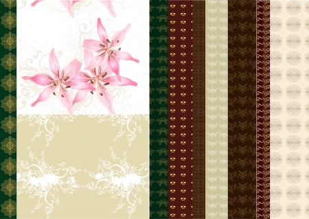 scrapbook set for your elegant design  のイラスト素材