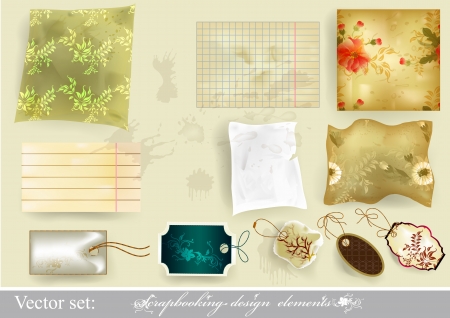 Scrapbooking setのイラスト素材