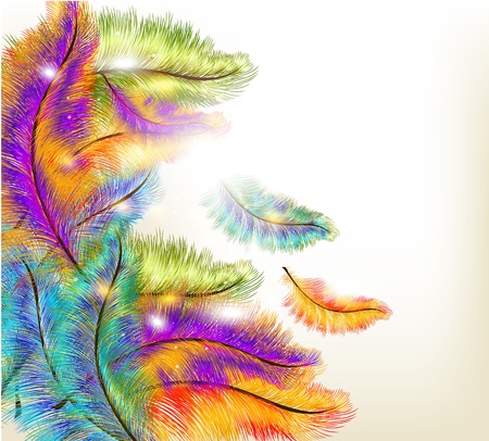 Colorful ferns for your designのイラスト素材