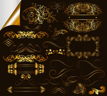 Calligraphic ornate decorative elements  Calligraphic のイラスト素材