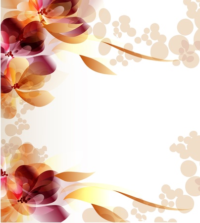 Vector  floral abstract background with clean spaceのイラスト素材