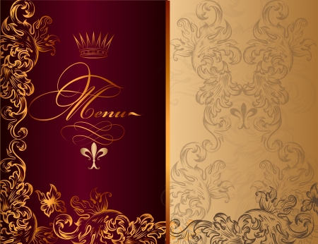 Elegant classic wedding invitation or menu. Retro vectorのイラスト素材