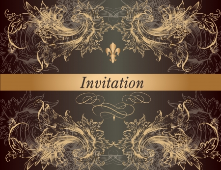 Elegant classic wedding invitation or menu  Retro vectorのイラスト素材