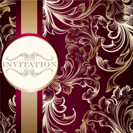 Elegant classic wedding invitation or menu  Retro vectorのイラスト素材