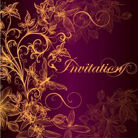 Elegant classic wedding invitation or menu  Retro のイラスト素材