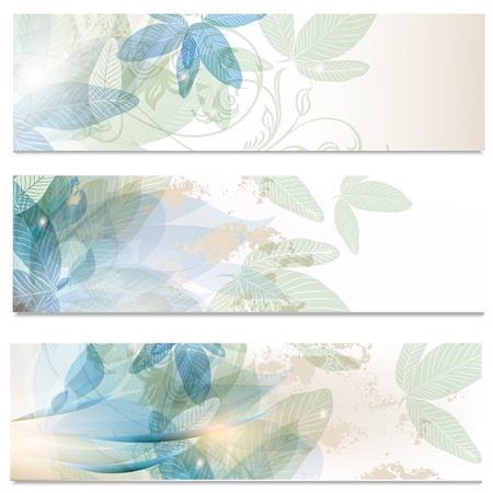 Vector set of abstract blue  backgrounds for designのイラスト素材