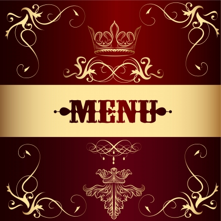 Elegant classic wedding invitation or menu  Retro vectorのイラスト素材