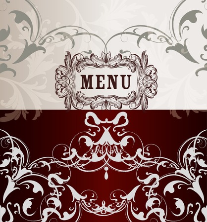 Elegant classic wedding invitation or menu. Retro vectorのイラスト素材