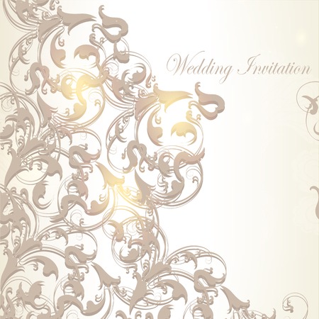 Elegant classic wedding invitation card. Retro vectorのイラスト素材