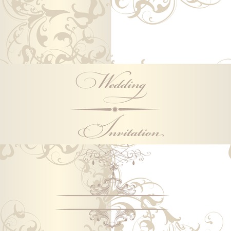 Elegant classic wedding invitation card  Retro vectorのイラスト素材