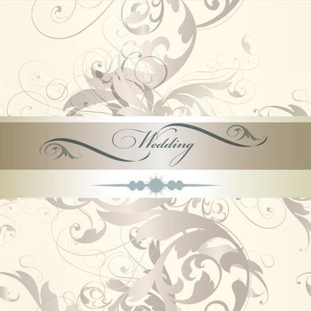 Vector hand drawn  invitation design in classic floral styleのイラスト素材