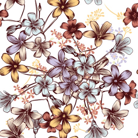 Vector seamless pattern for wallpaper design with flowersのイラスト素材