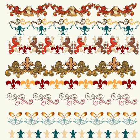 Decorative borders for your design. Heraldic vectorのイラスト素材