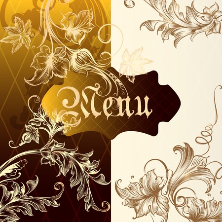Menu design with vintage elementsのイラスト素材