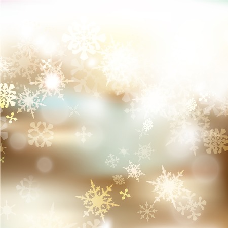 Christmas blurred background with bokeh light and snowflakes for designのイラスト素材