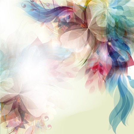 Abstract floral colorful backgroundのイラスト素材