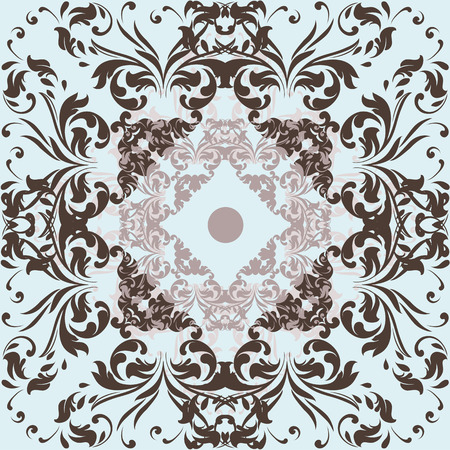 Vector filigree pattern with swirl ornamentのイラスト素材