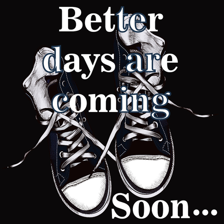 Fashion vector background with blue hipster sneakers in realistic engraved style for designのイラスト素材