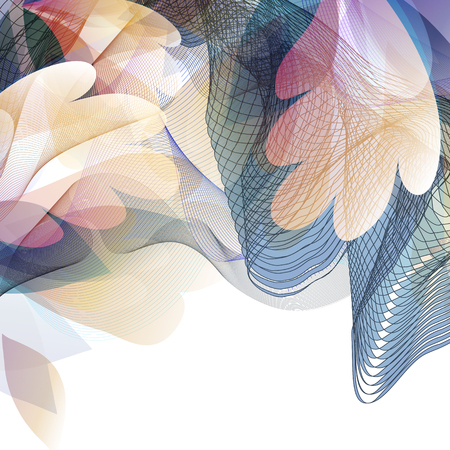 Abstract vector background with colorful wavesのイラスト素材