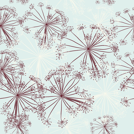Floral pattern vector vintage elegant style, soft blue colorのイラスト素材