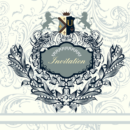 Beautiful vector invitation card or save the dateのイラスト素材