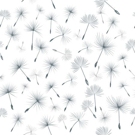 Fashion vector pattern with dandelions seedsのイラスト素材