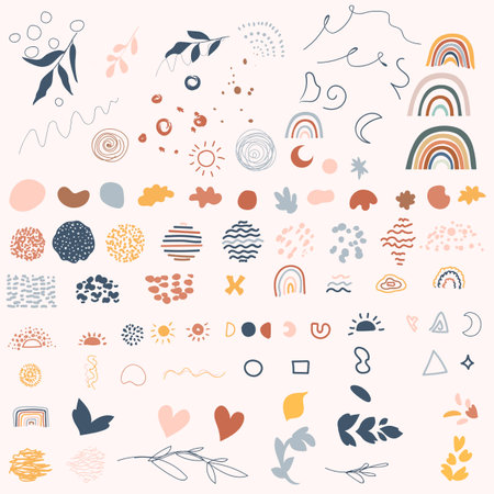 Abstract modern art vector shapesのイラスト素材